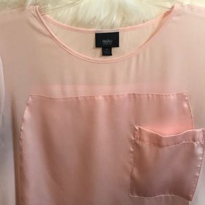 Mossimo - Sheer Pale Pink Top with Front Pocket S